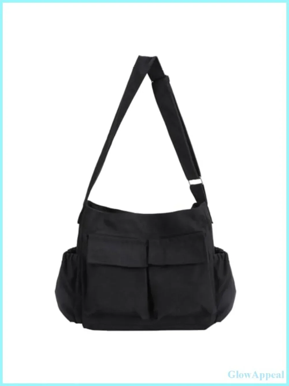 Thickened Canvas Messenger Bag Large Crossbody Hobo Tote with Laptop Compartment